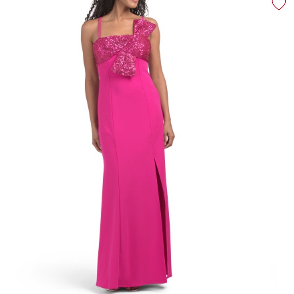 R&M Richards One Shoulder Pink Dress